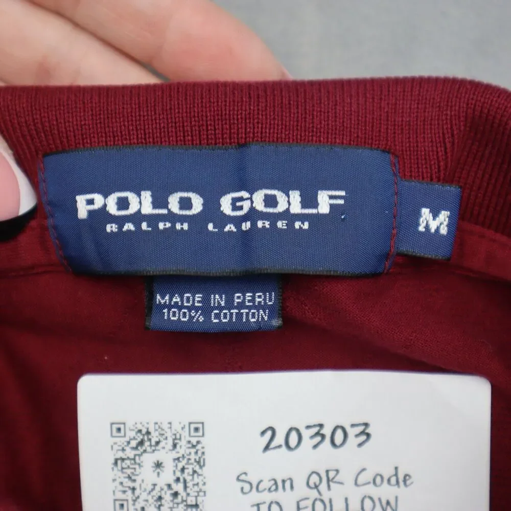 Polo Golf Ralph Lauren Shirt Mens M Red Wine Short Sleeve Classic